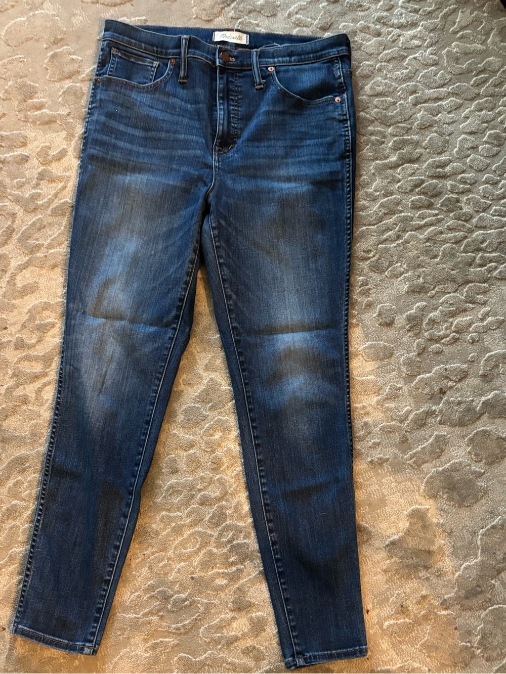 Madewell Skinny 10” high rise Jeans in Dark Blue Wash women’s size 31